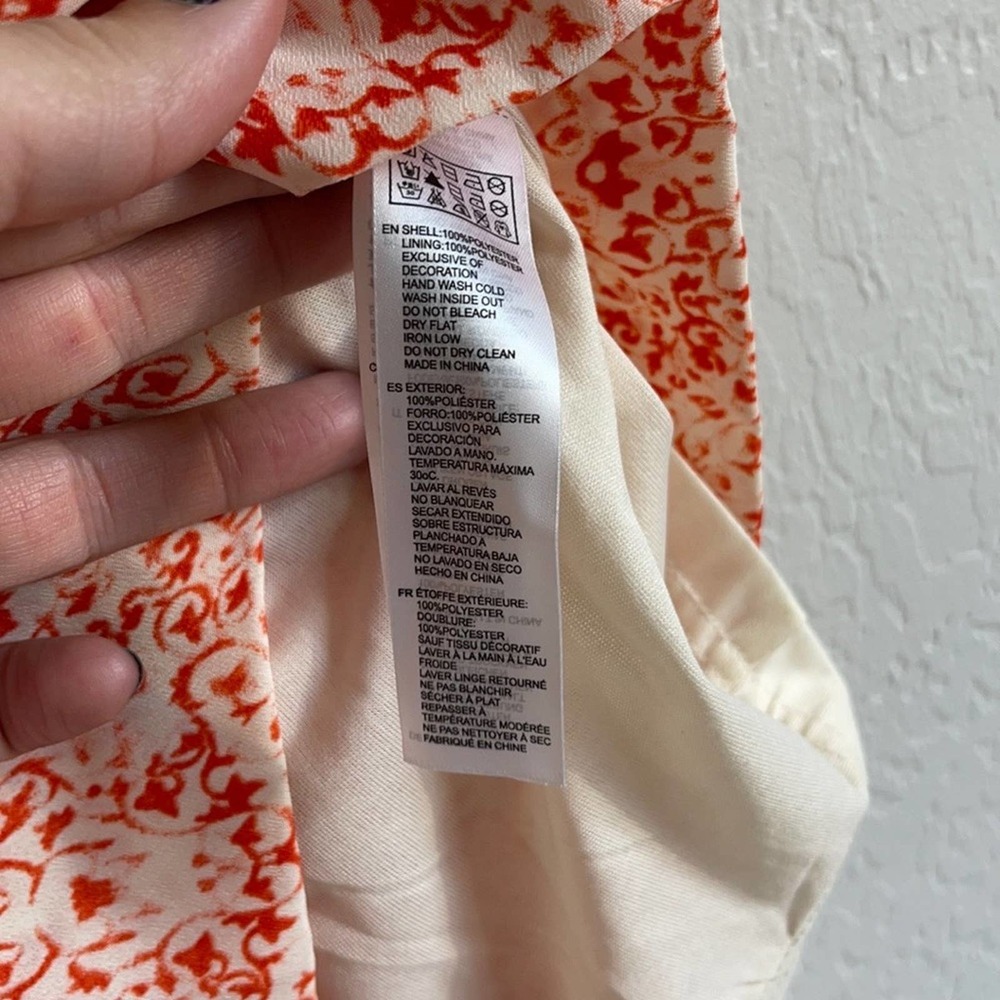 Forever 21 medium sleeveless dress with pockets - orange & white - new cond. - Picture 6 of 7